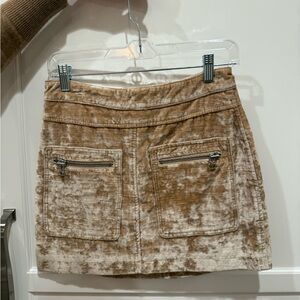 Free People Tan Mini Skirt